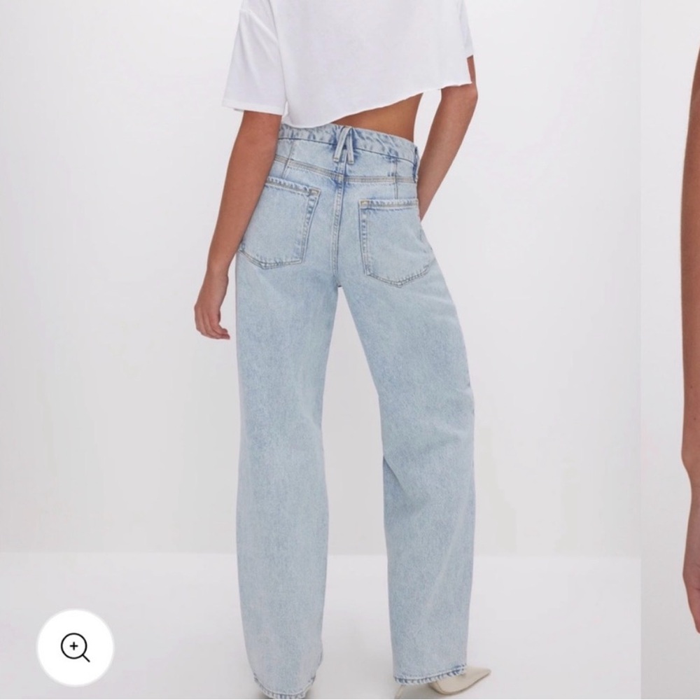 Good American 90’s relaxed Light Blue  Jeans 2/26 - Picture 4 of 6